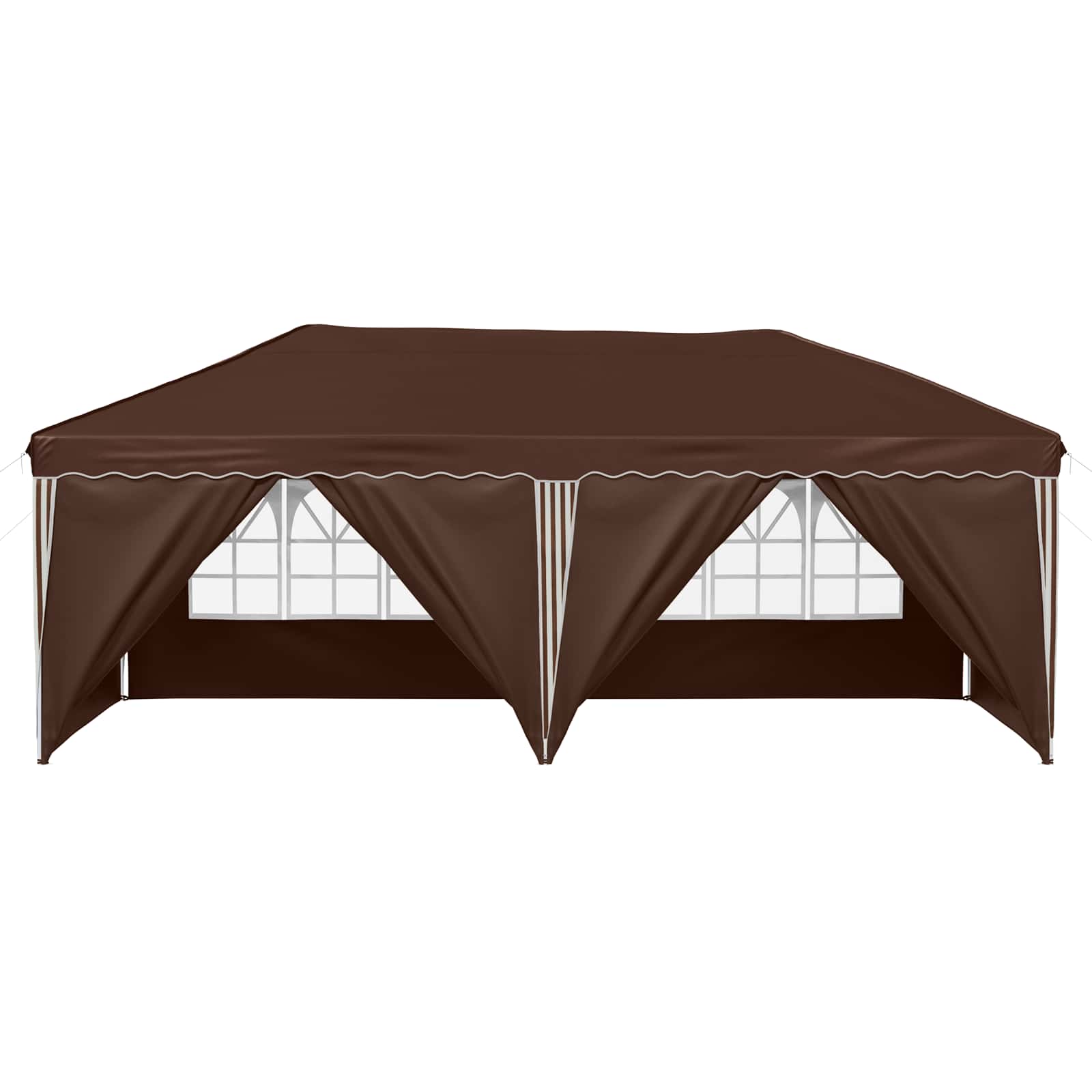 Pop-up Partyzelt 575 x 288 x 245 cm Braun