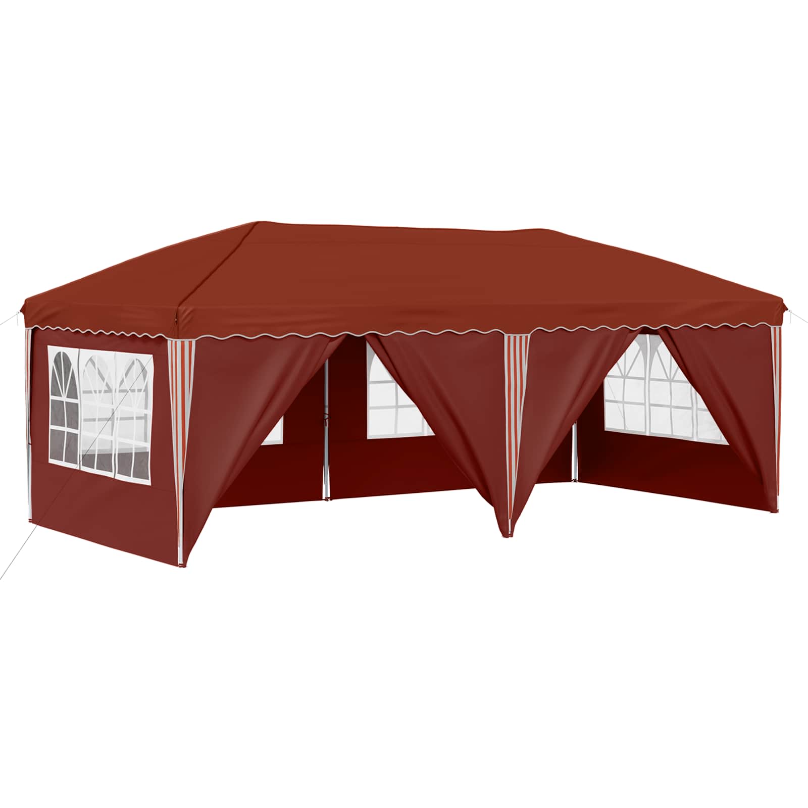 Pop-up Partyzelt 575 x 288 x 245 cm Terrakotta