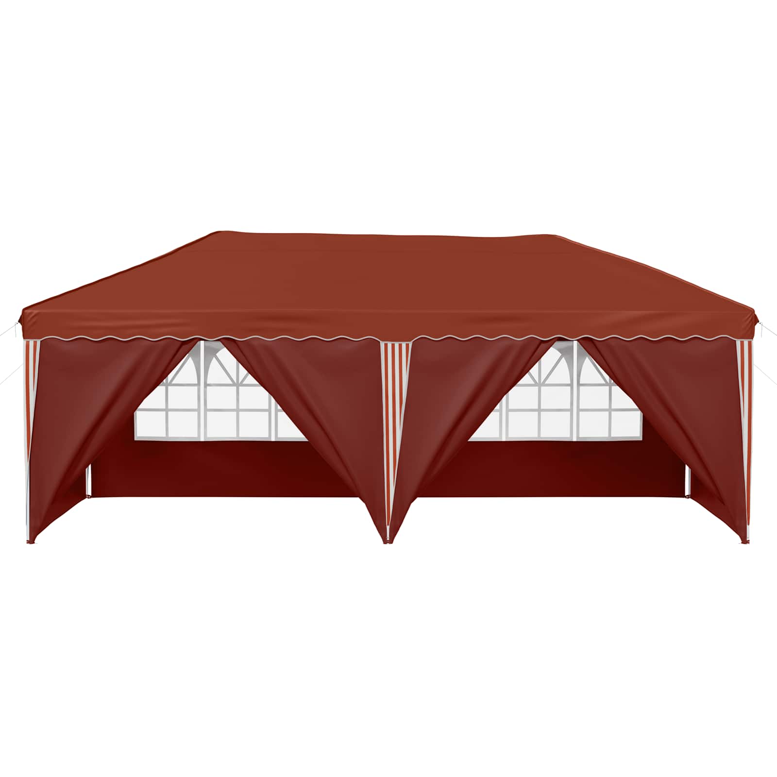 Pop-up Partyzelt 575 x 288 x 245 cm Terrakotta