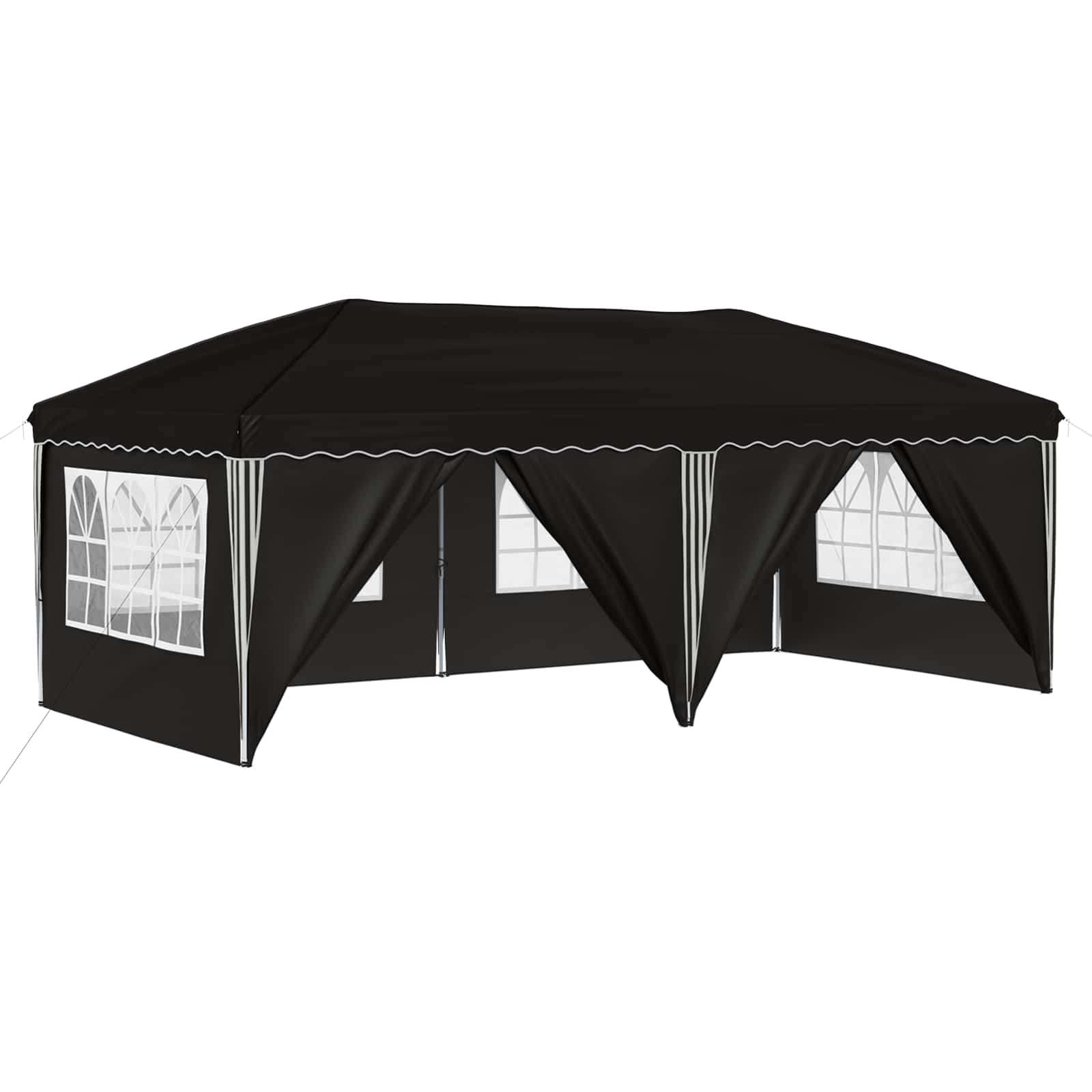 Pop-up Partyzelt 575 x 288 x 245 cm Schwarz