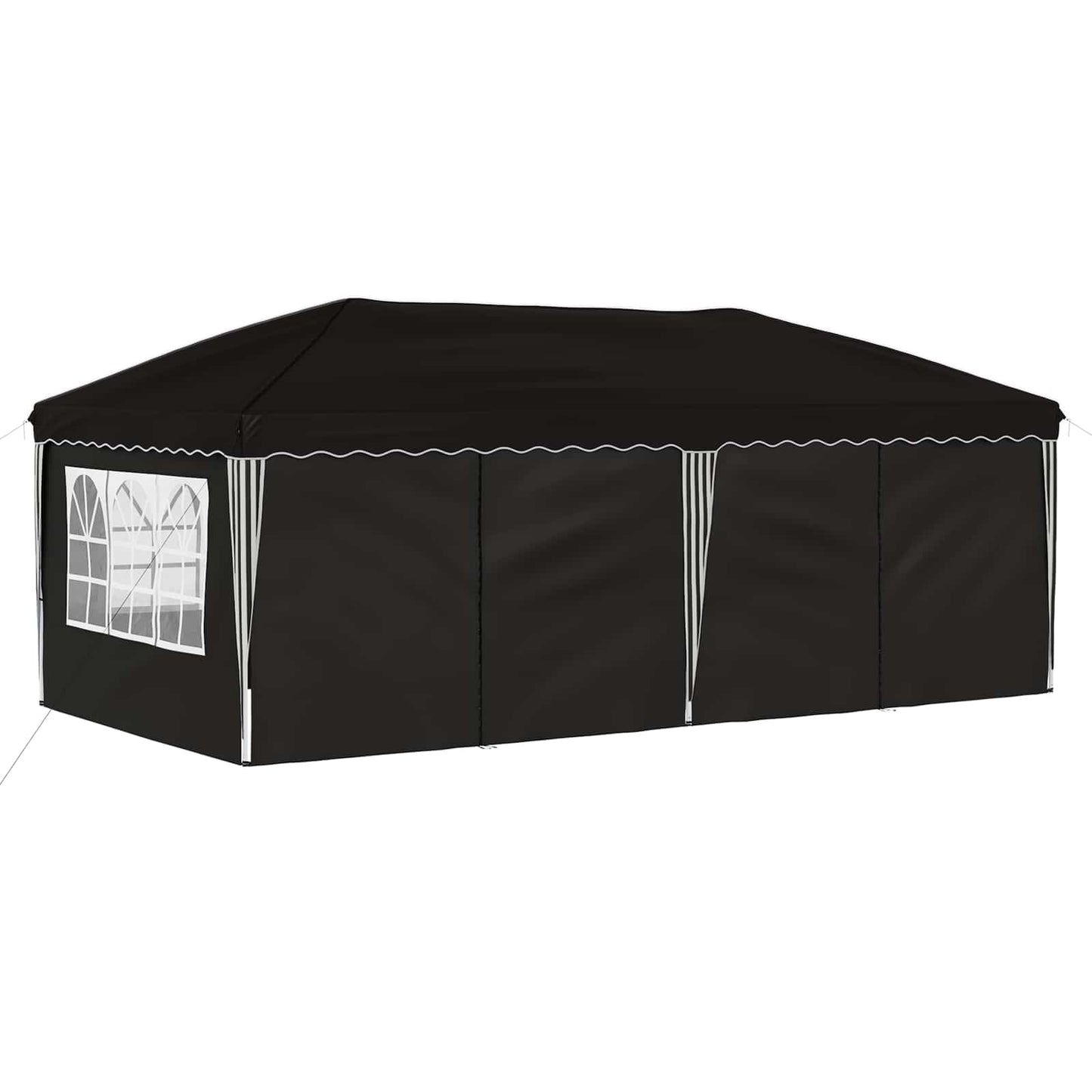 Pop-up Partyzelt 575 x 288 x 245 cm Schwarz