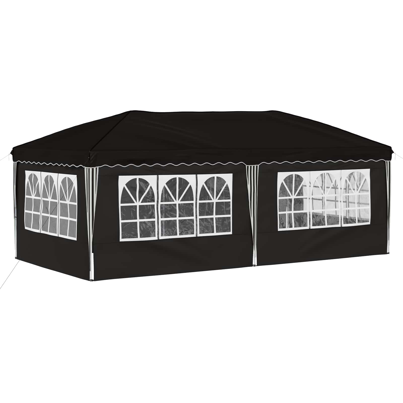 Pop-up Partyzelt 575 x 288 x 245 cm Schwarz