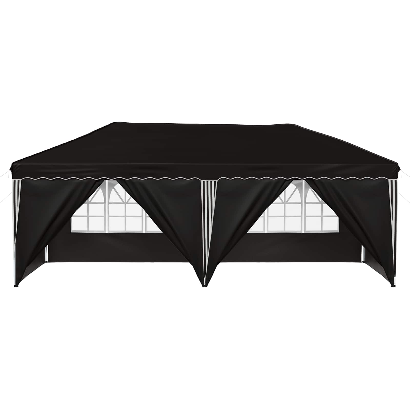Pop-up Partyzelt 575 x 288 x 245 cm Schwarz