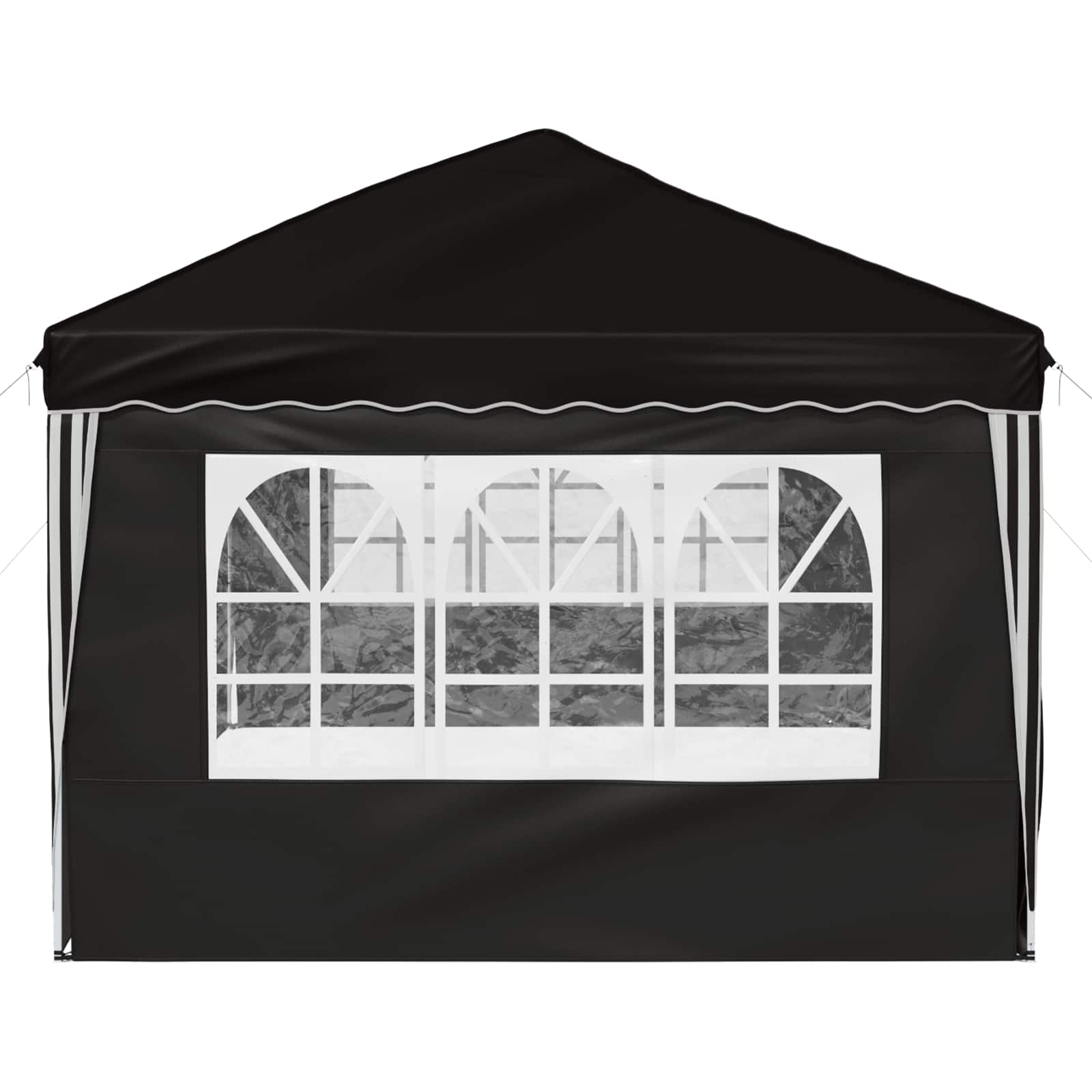 Pop-up Partyzelt 575 x 288 x 245 cm Schwarz