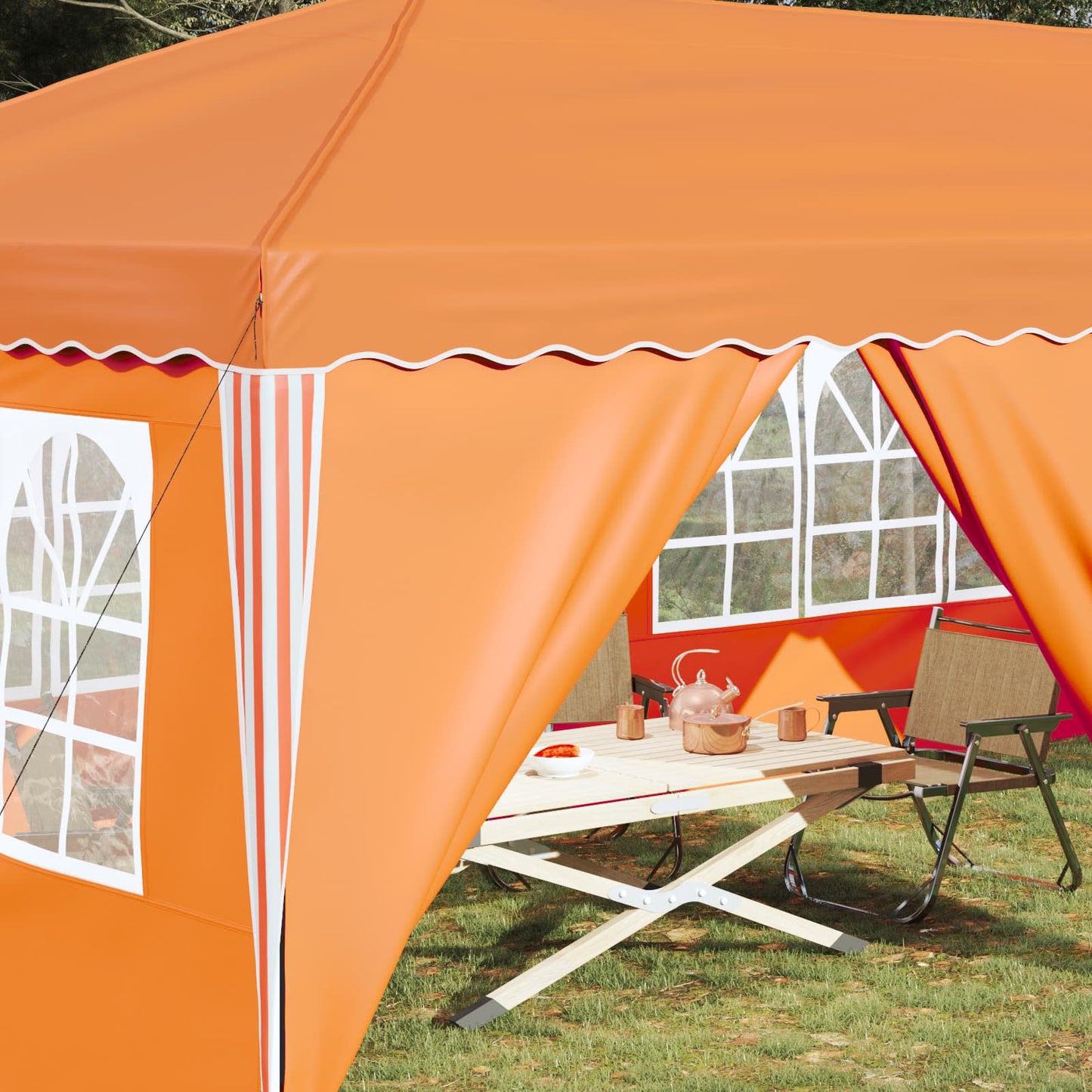Pop-up Partyzelt 575 x 288 x 245 cm Orange
