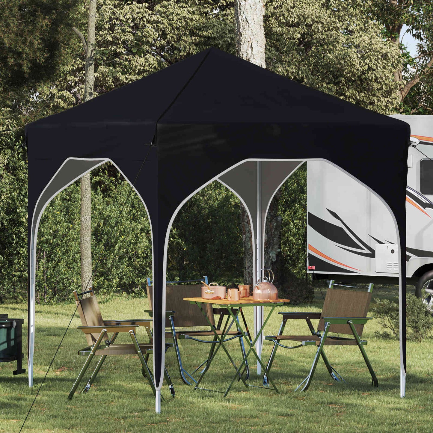 Pop-up Partyzelt 194 x 194 x 245 cm Antrazit