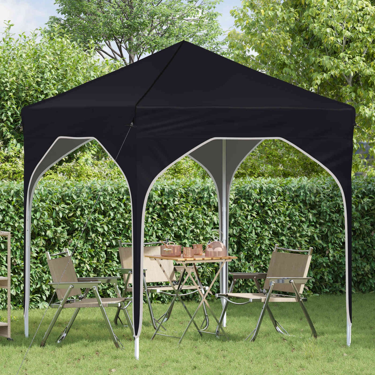 Pop-up Partyzelt 194 x 194 x 245 cm Antrazit