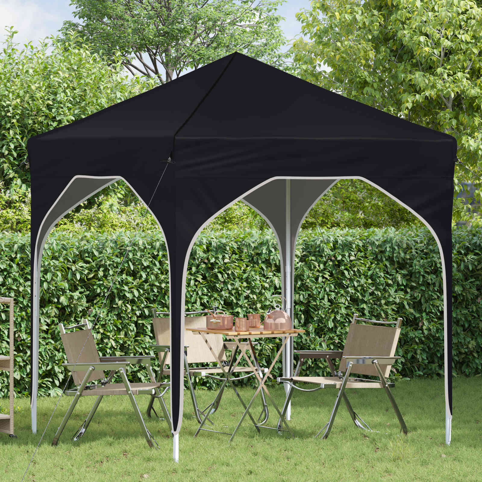 Pop-up Partyzelt 194 x 194 x 245 cm Antrazit