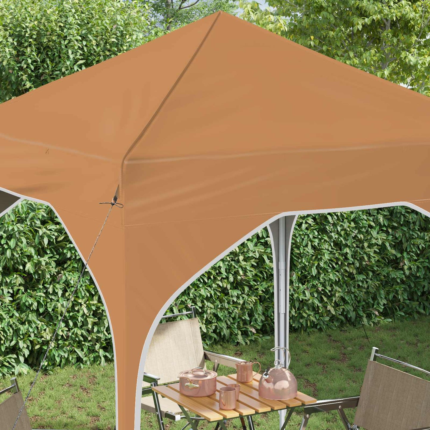 Pop-up Partyzelt 194 x 194 x 245 cm Beige