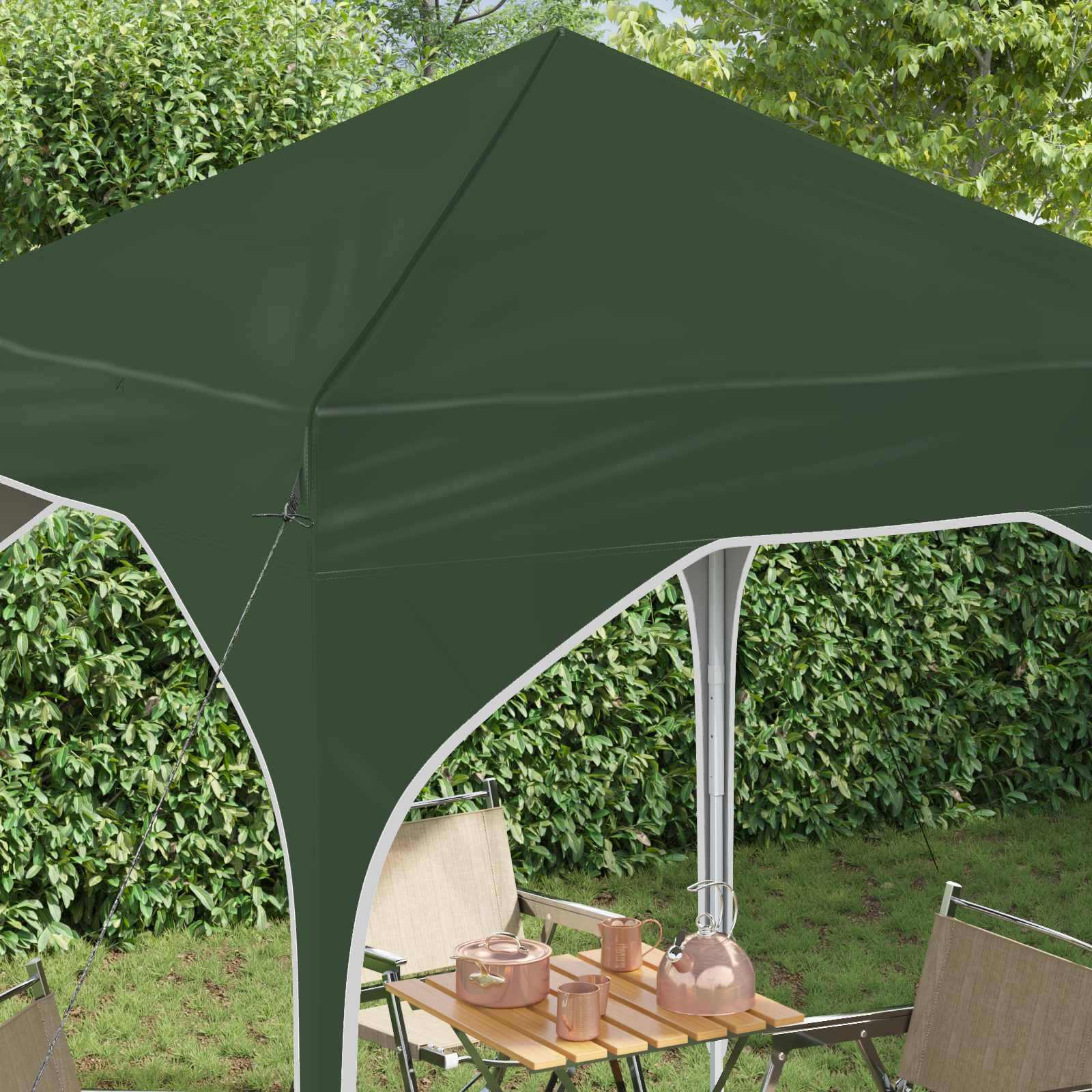 Pop-up Partyzelt 194 x 194 x 245 cm Grün