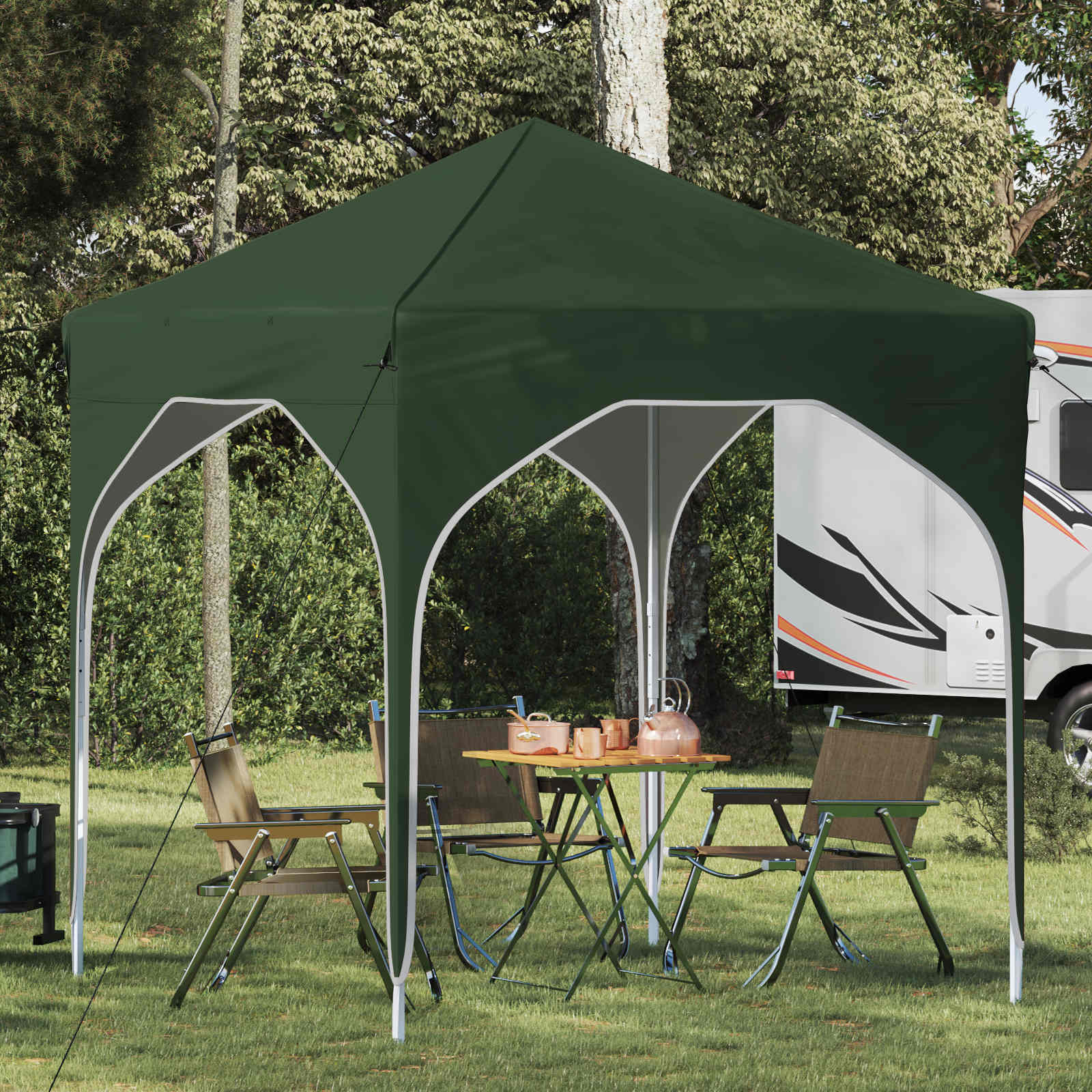 Pop-up Partyzelt 194 x 194 x 245 cm Grün