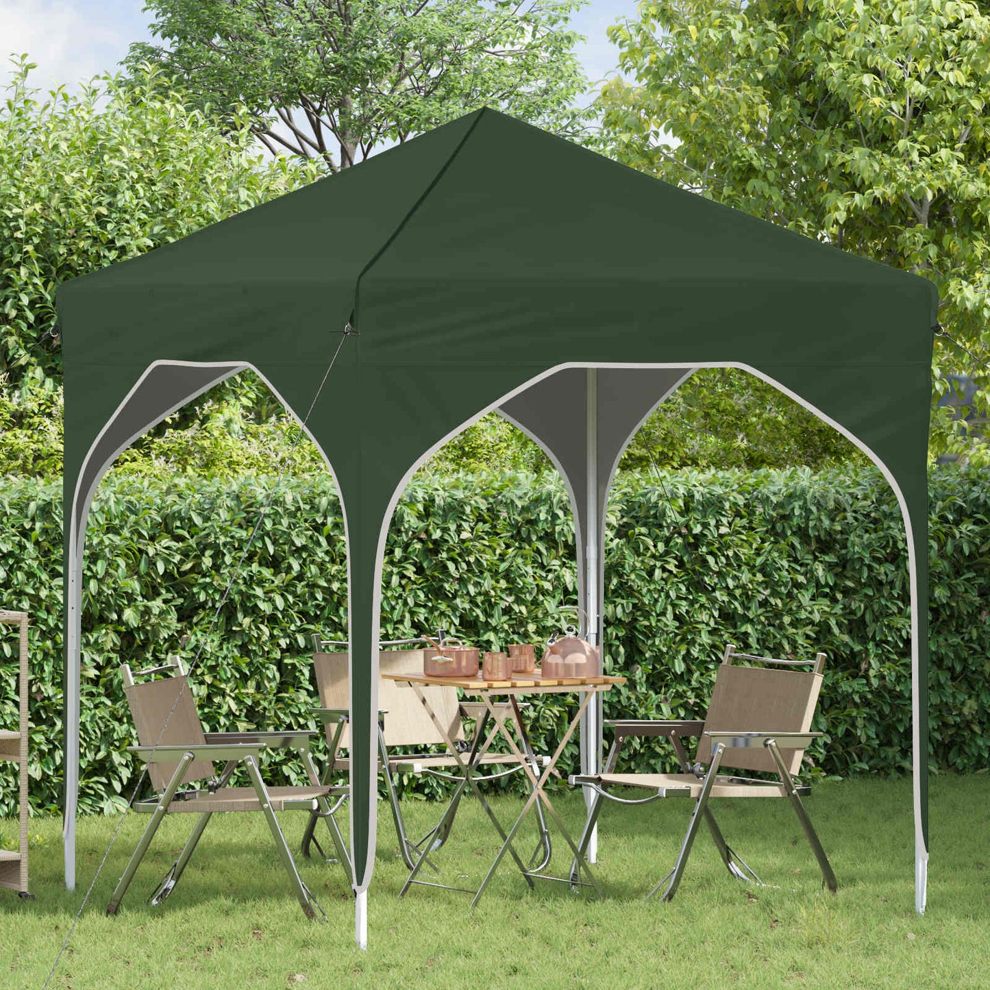 Pop-up Partyzelt 194 x 194 x 245 cm Grün