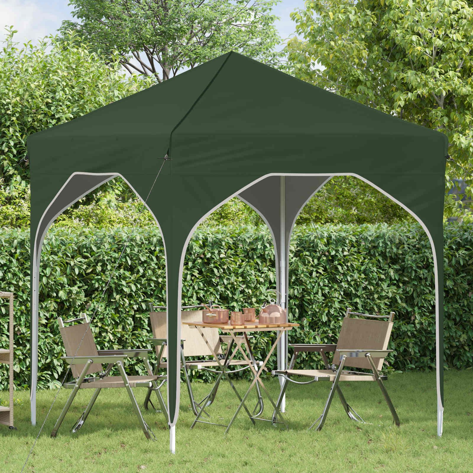 Pop-up Partyzelt 194 x 194 x 245 cm Grün