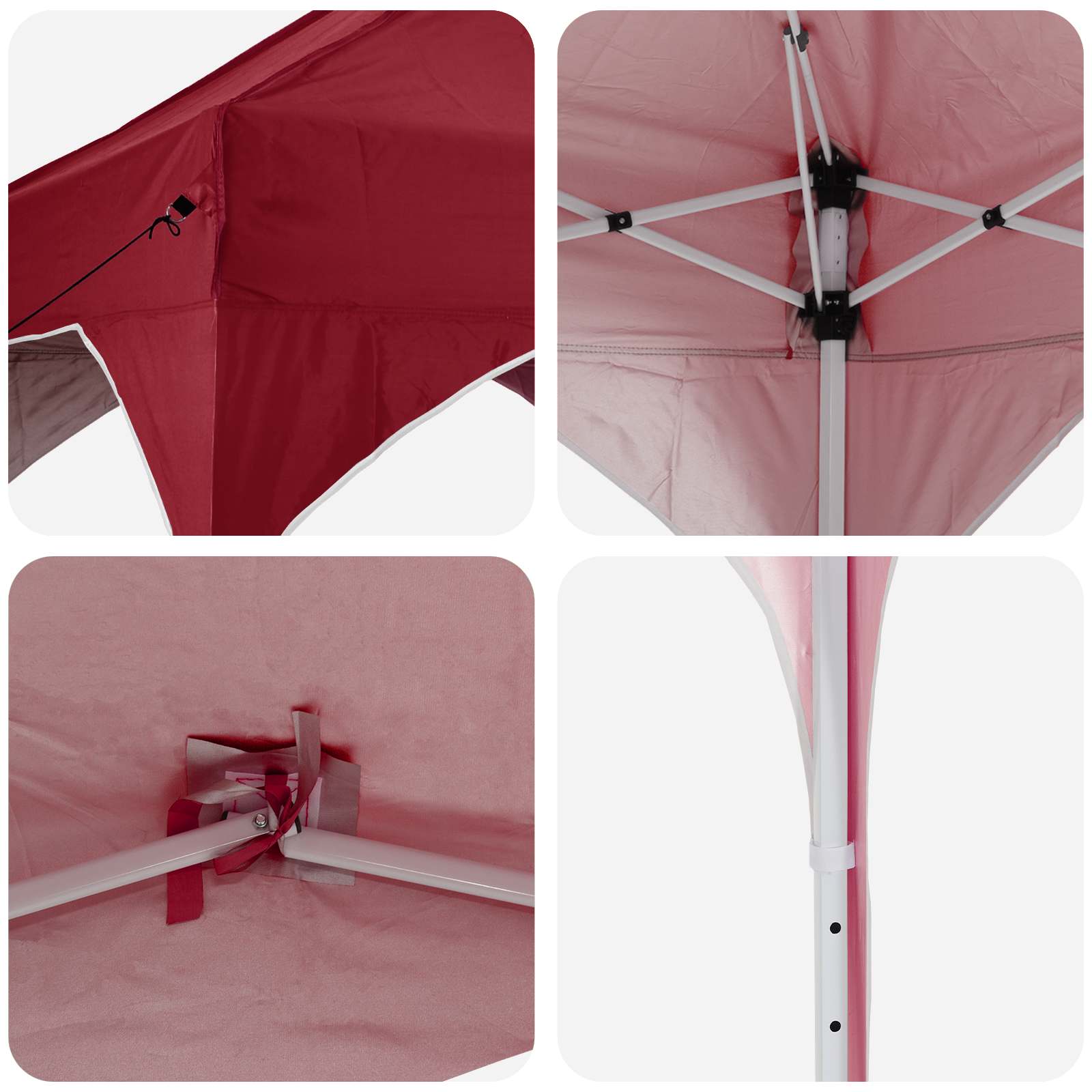 Pop-up Partyzelt 194 x 194 x 245 cm Bordeauxrot