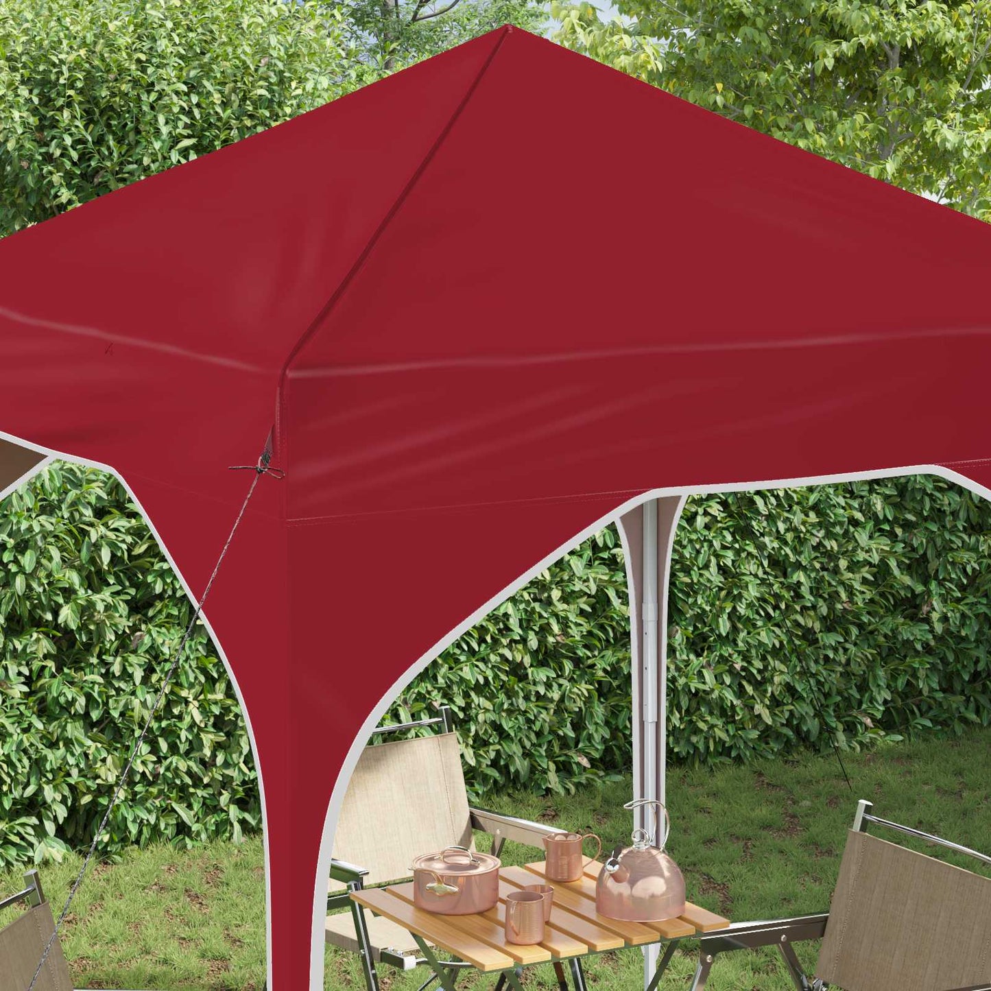 Pop-up Partyzelt 194 x 194 x 245 cm Bordeauxrot