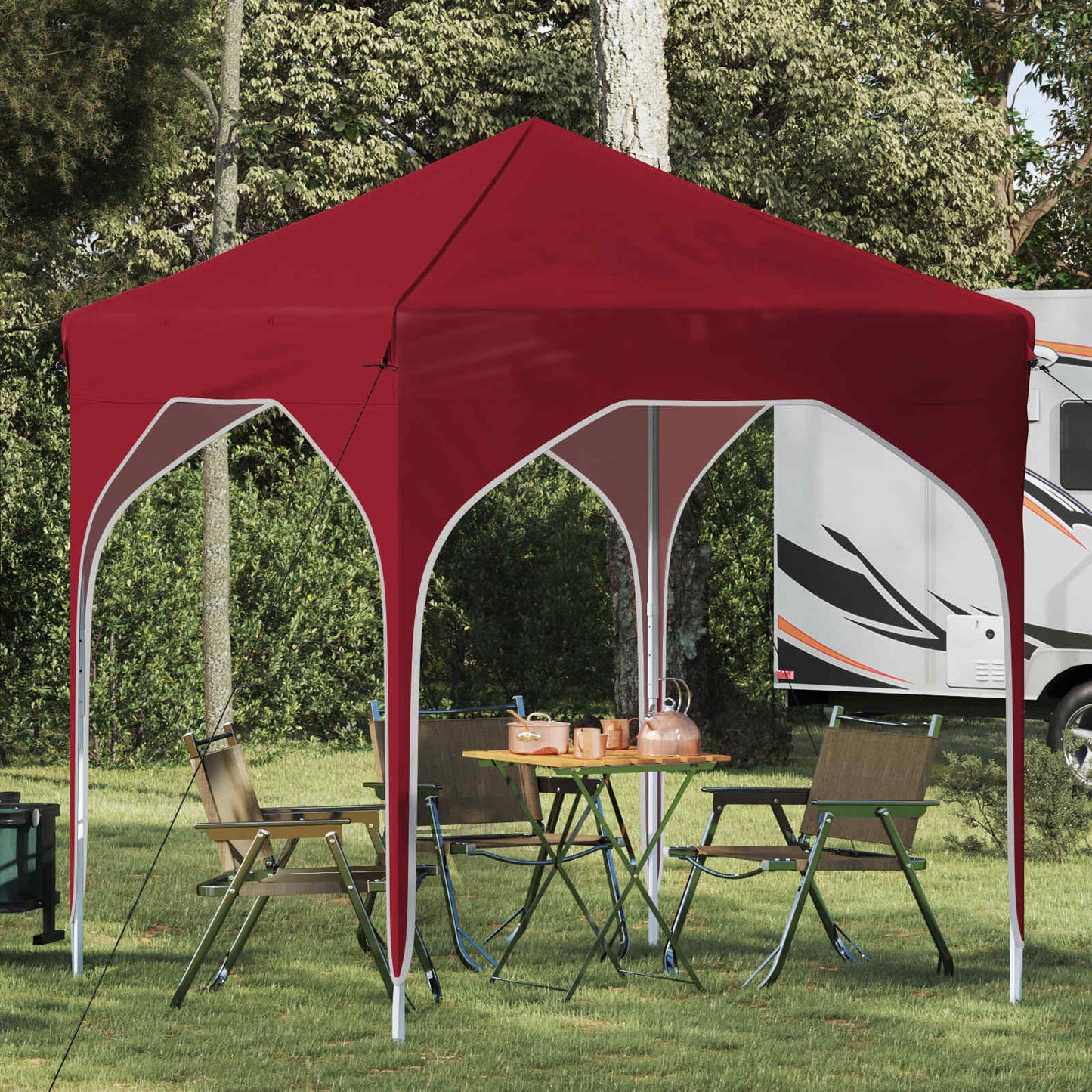 Pop-up Partyzelt 194 x 194 x 245 cm Bordeauxrot