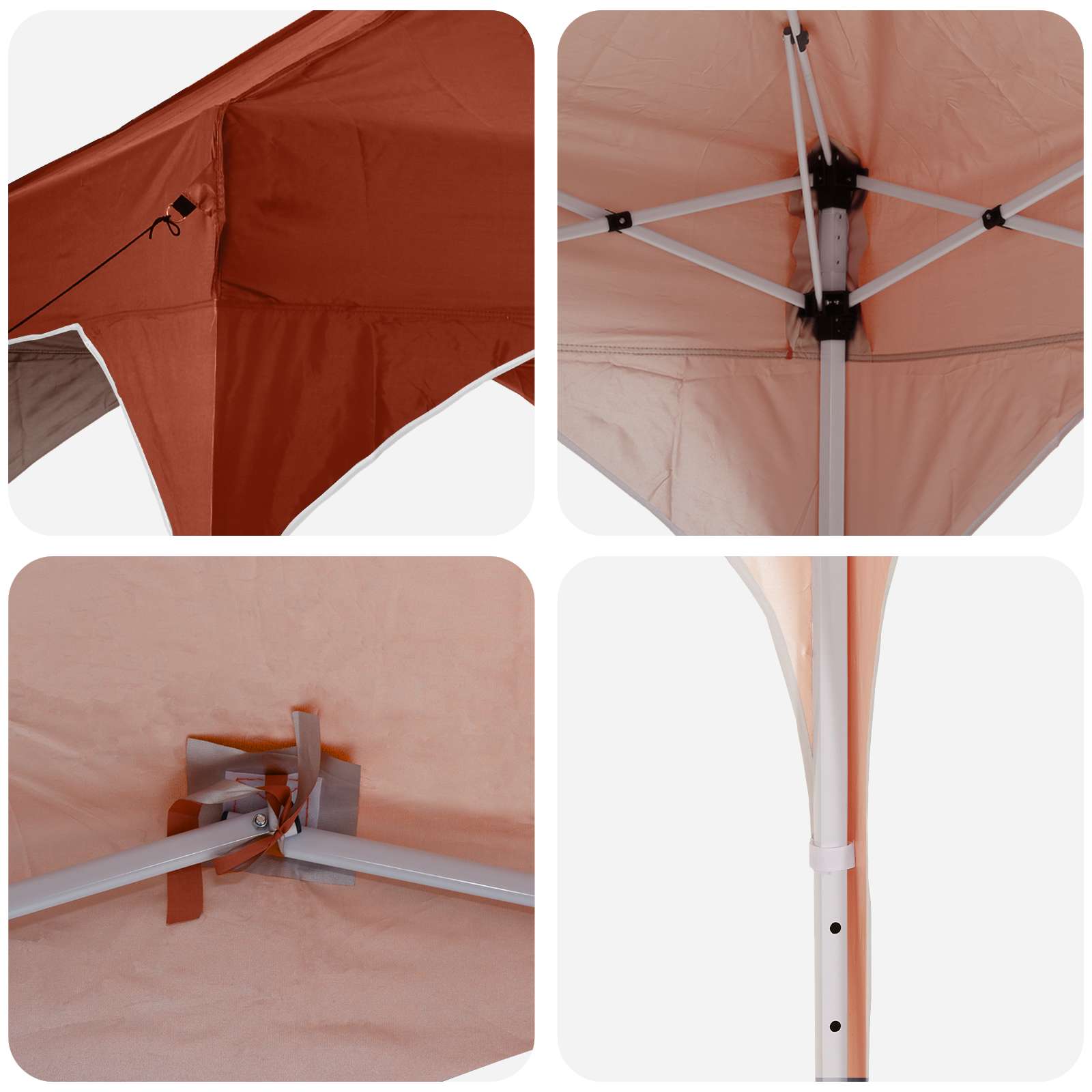 Pop-up Partyzelt 194 x 194 x 245 cm Terrakotta