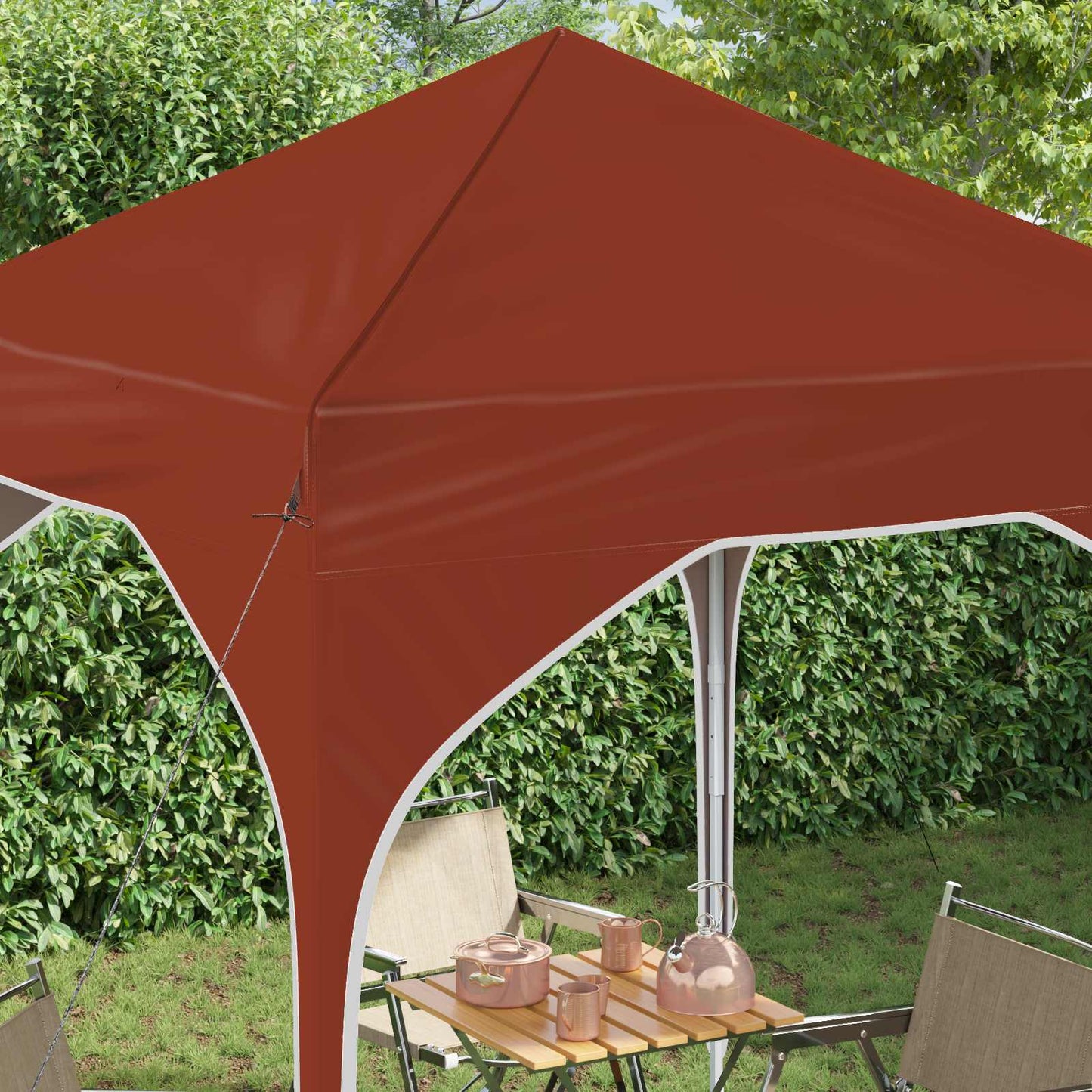 Pop-up Partyzelt 194 x 194 x 245 cm Terrakotta