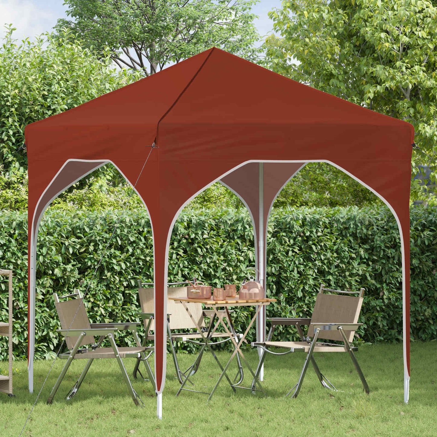 Pop-up Partyzelt 194 x 194 x 245 cm Terrakotta