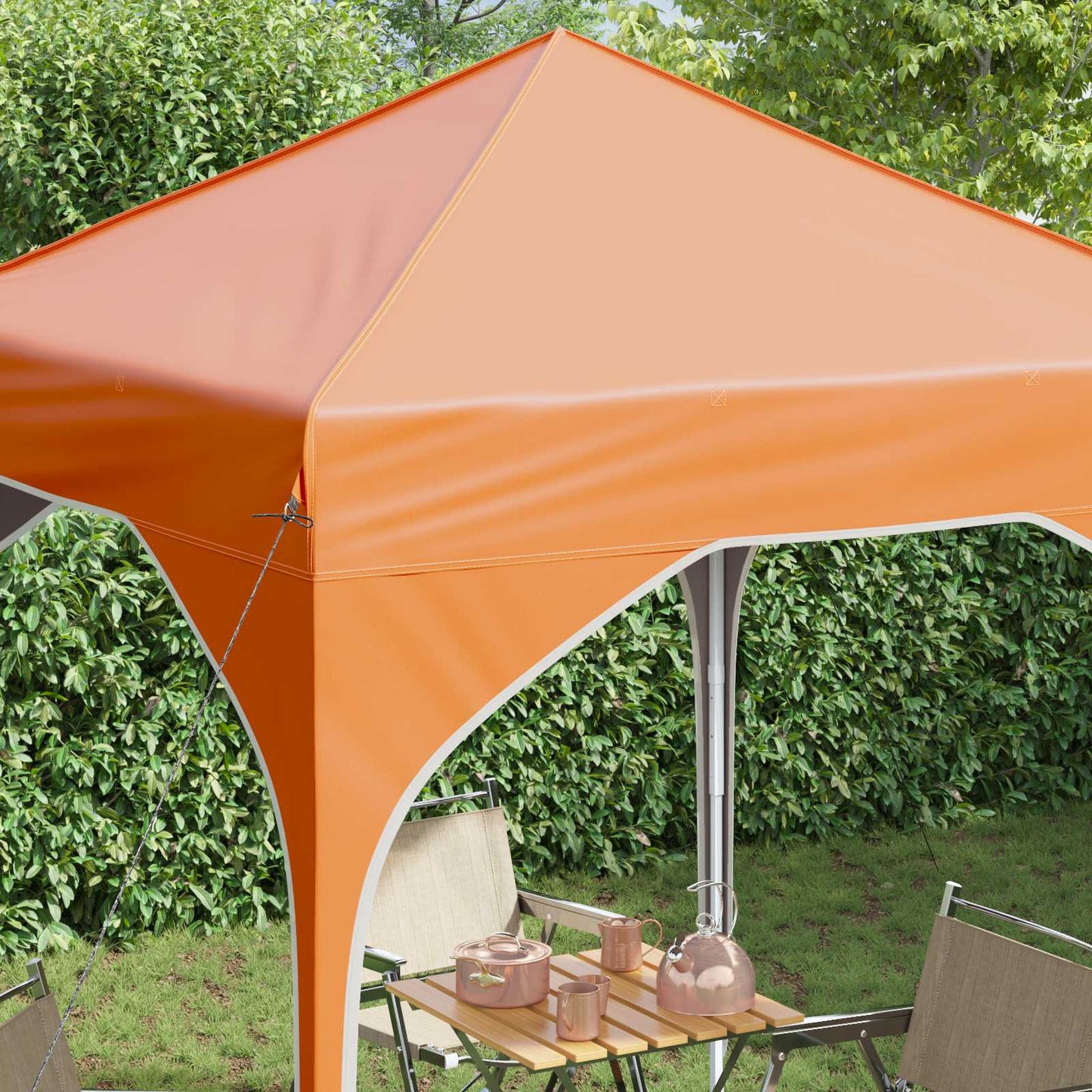 Pop-up Partyzelt 194 x 194 x 245 cm Orange