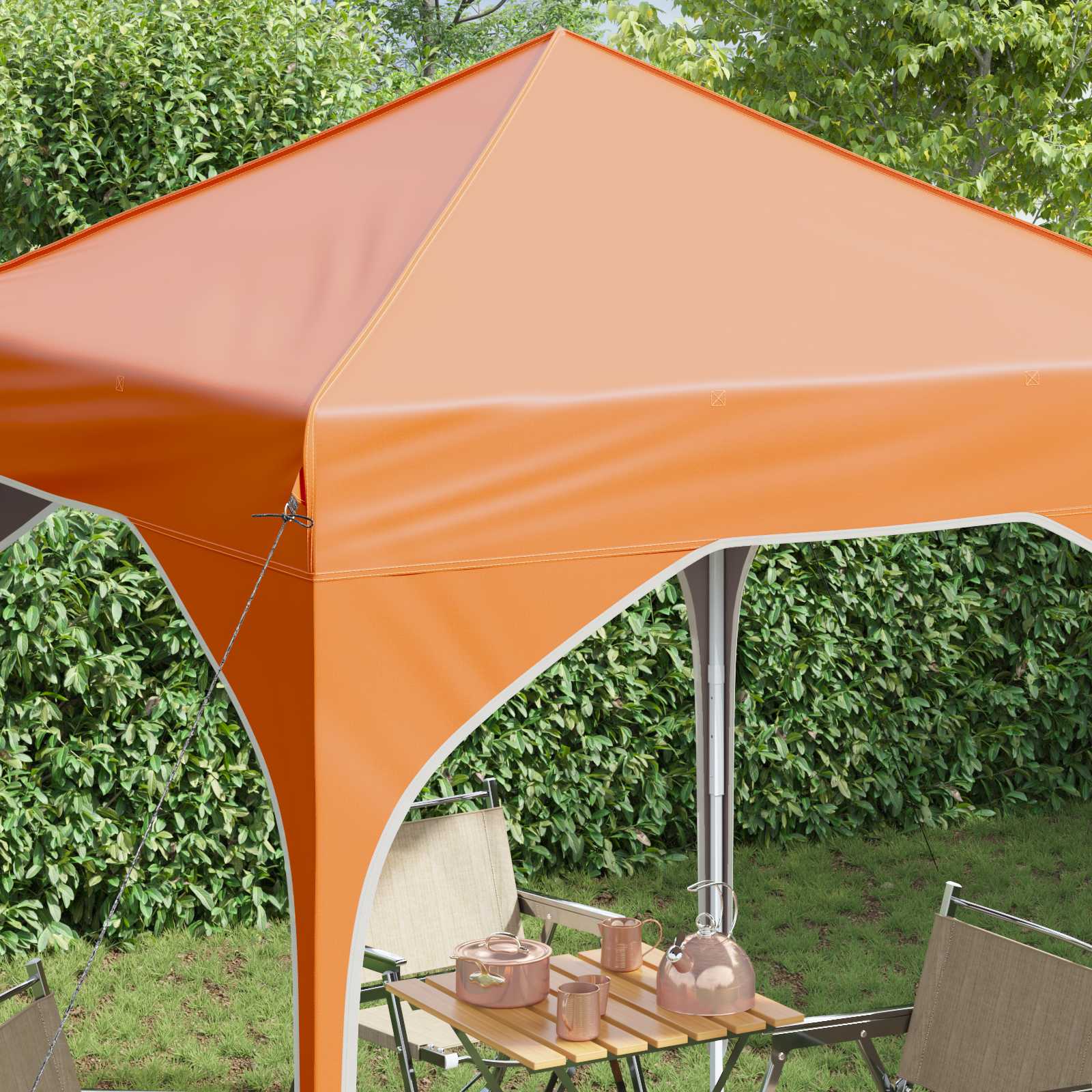 Pop-up Partyzelt 194 x 194 x 245 cm Orange