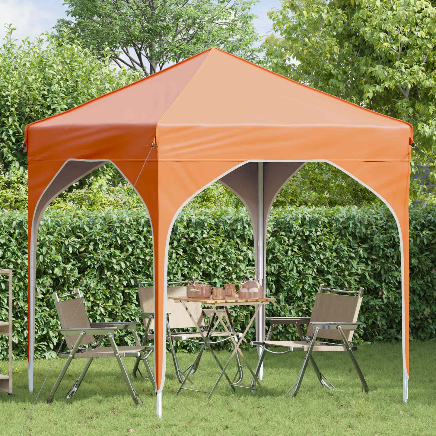 Pop-up Partyzelt 194 x 194 x 245 cm Orange