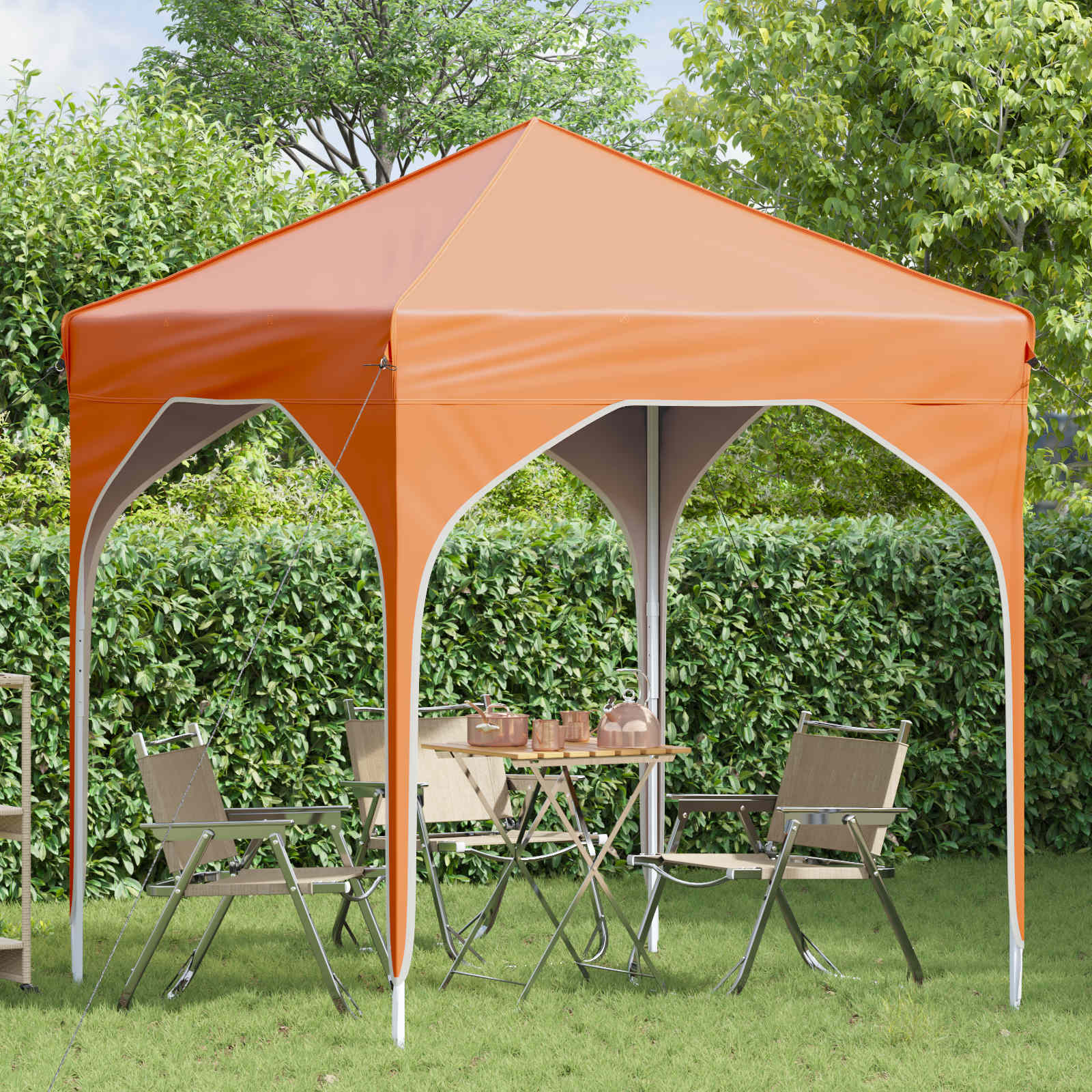 Pop-up Partyzelt 194 x 194 x 245 cm Orange