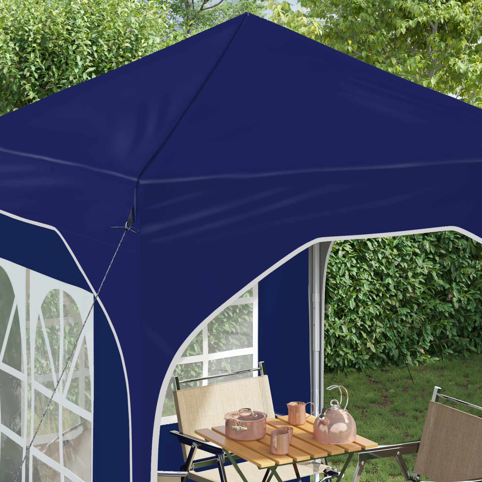 Pop-up Partyzelt 192 x 192 x 245 cm Blau