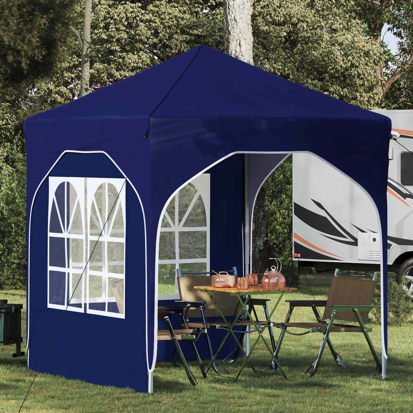 Pop-up Partyzelt 192 x 192 x 245 cm Blau