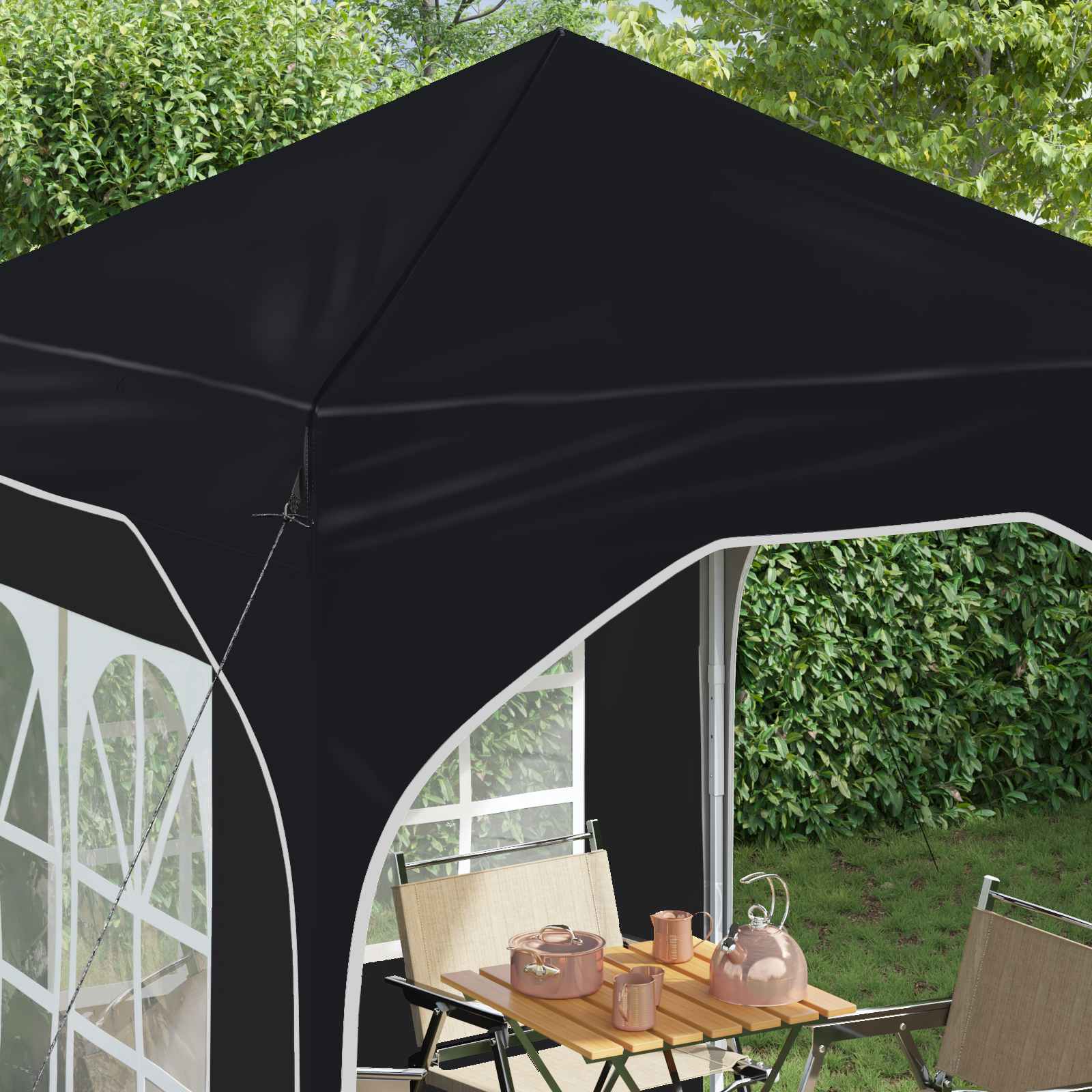 Pop-up Partyzelt 192 x 192 x 245 cm Antrazit