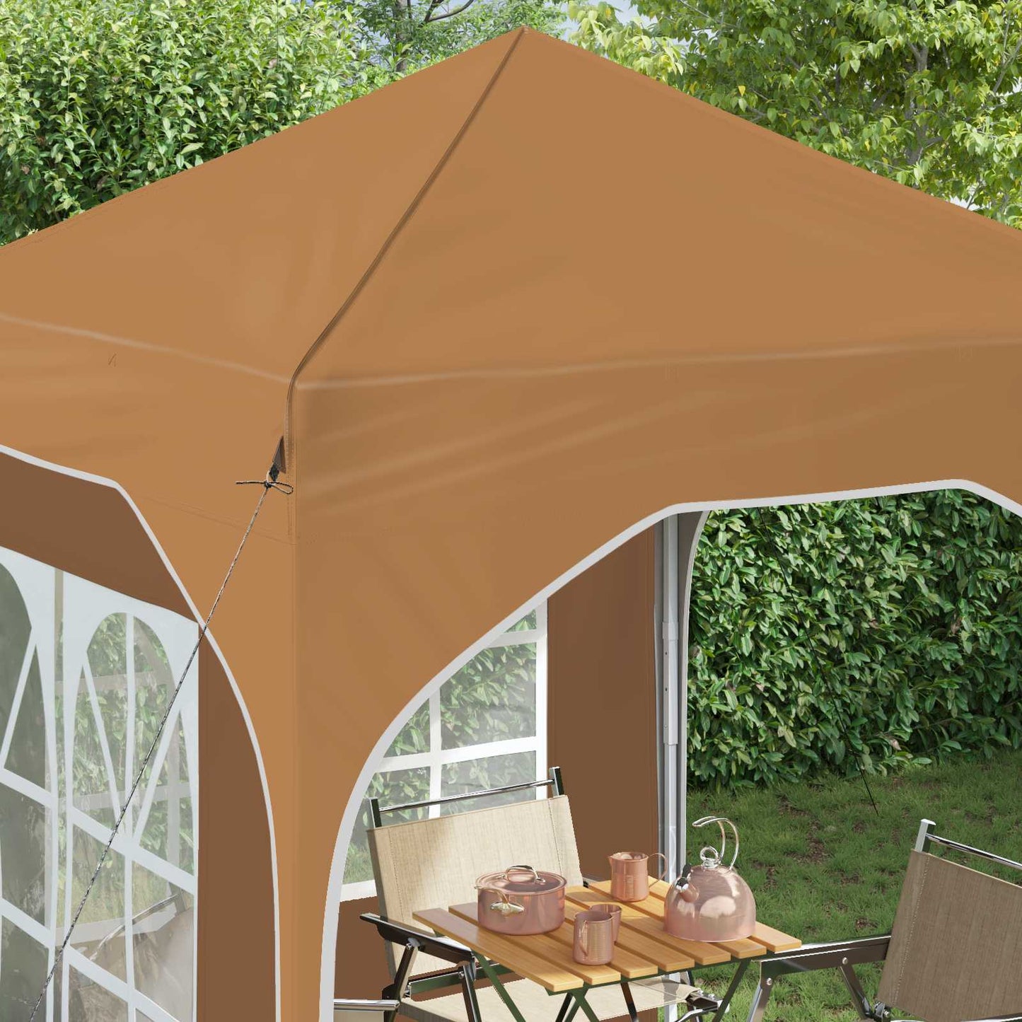 Pop-up Partyzelt 192 x 192 x 245 cm Beige