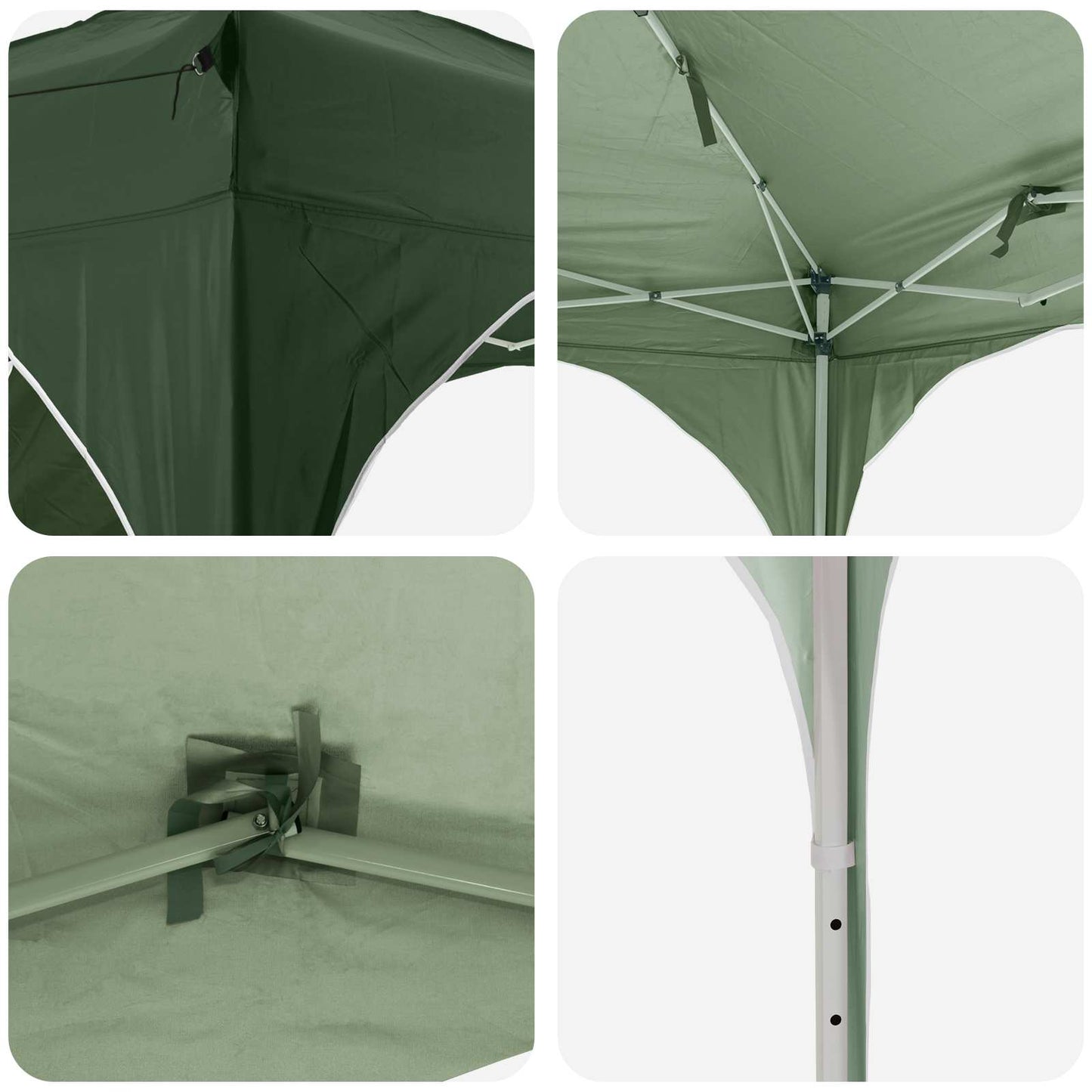 Pop-up Partyzelt 192 x 192 x 245 cm Grün