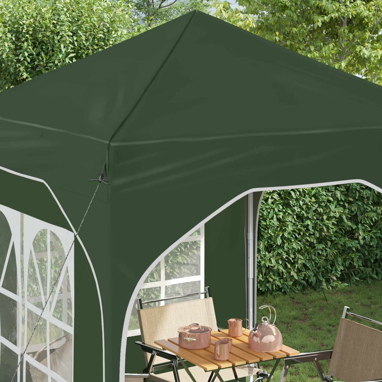 Pop-up Partyzelt 192 x 192 x 245 cm Grün