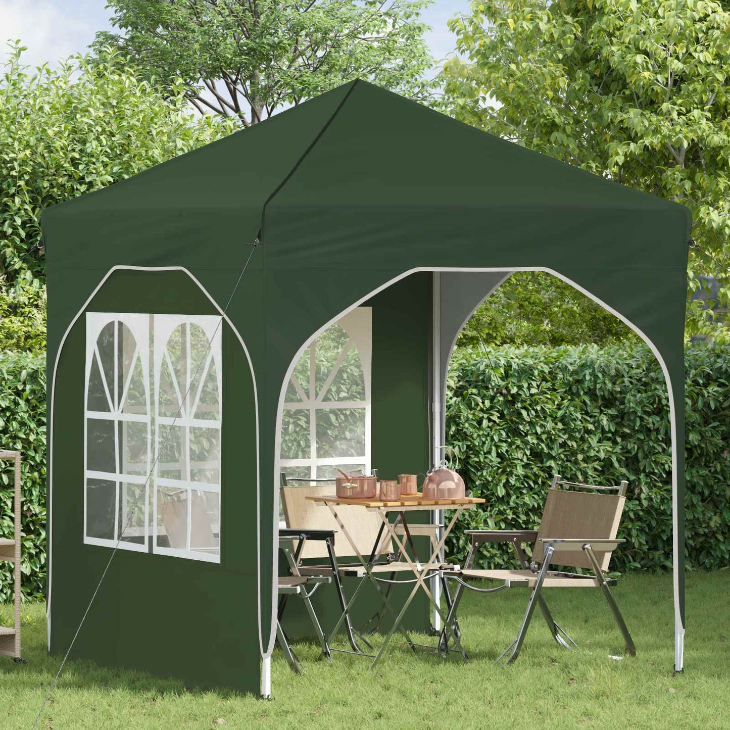 Pop-up Partyzelt 192 x 192 x 245 cm Grün