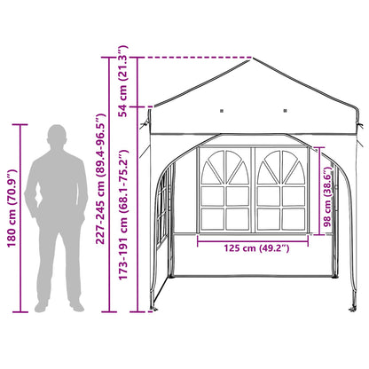 Pop-up Partyzelt 192 x 192 x 245 cm Bordeauxrot
