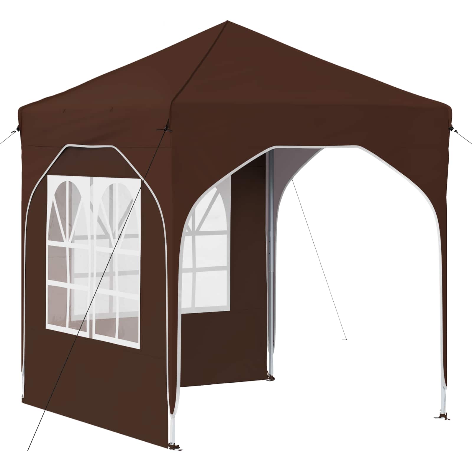 Pop-up Partyzelt 192 x 192 x 245 cm Braun