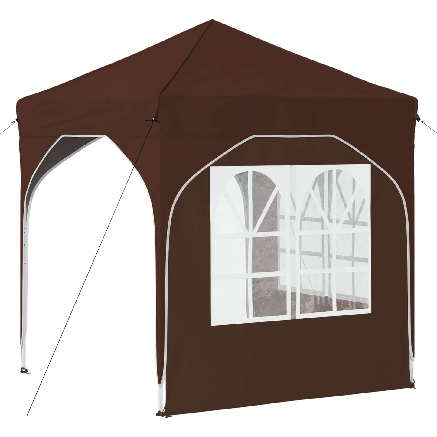 Pop-up Partyzelt 192 x 192 x 245 cm Braun