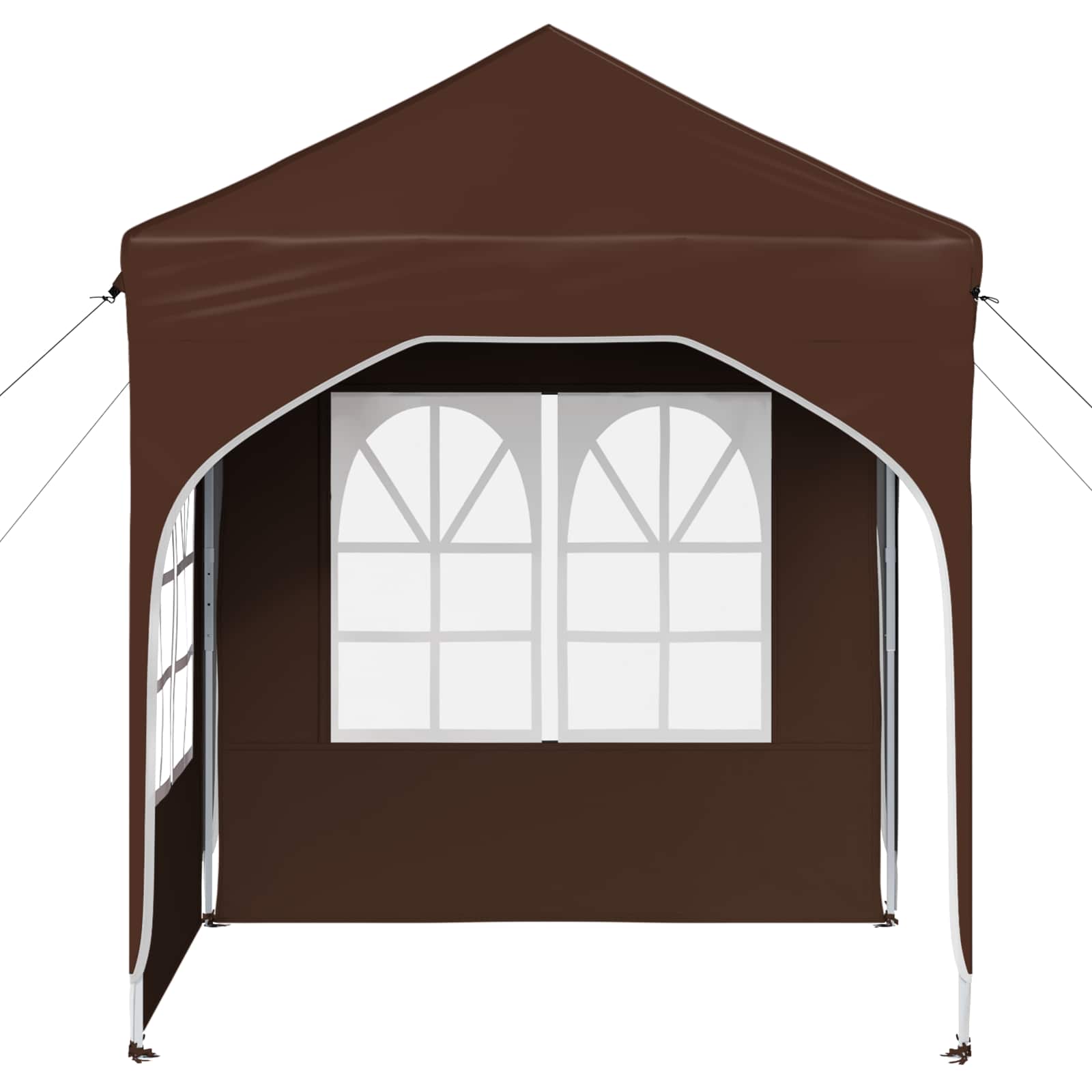 Pop-up Partyzelt 192 x 192 x 245 cm Braun