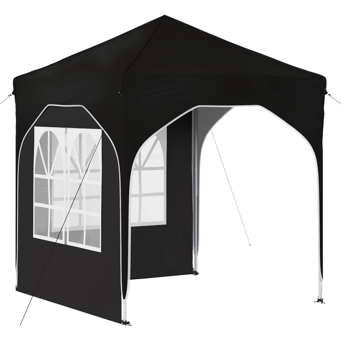 Pop-up Partyzelt 192 x 192 x 245 cm Schwarz