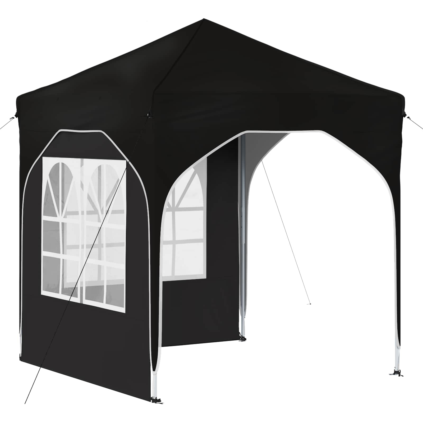 Pop-up Partyzelt 192 x 192 x 245 cm Schwarz