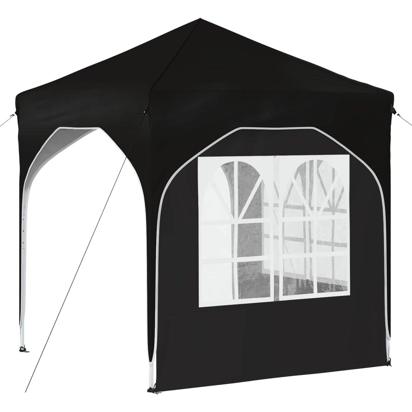 Pop-up Partyzelt 192 x 192 x 245 cm Schwarz