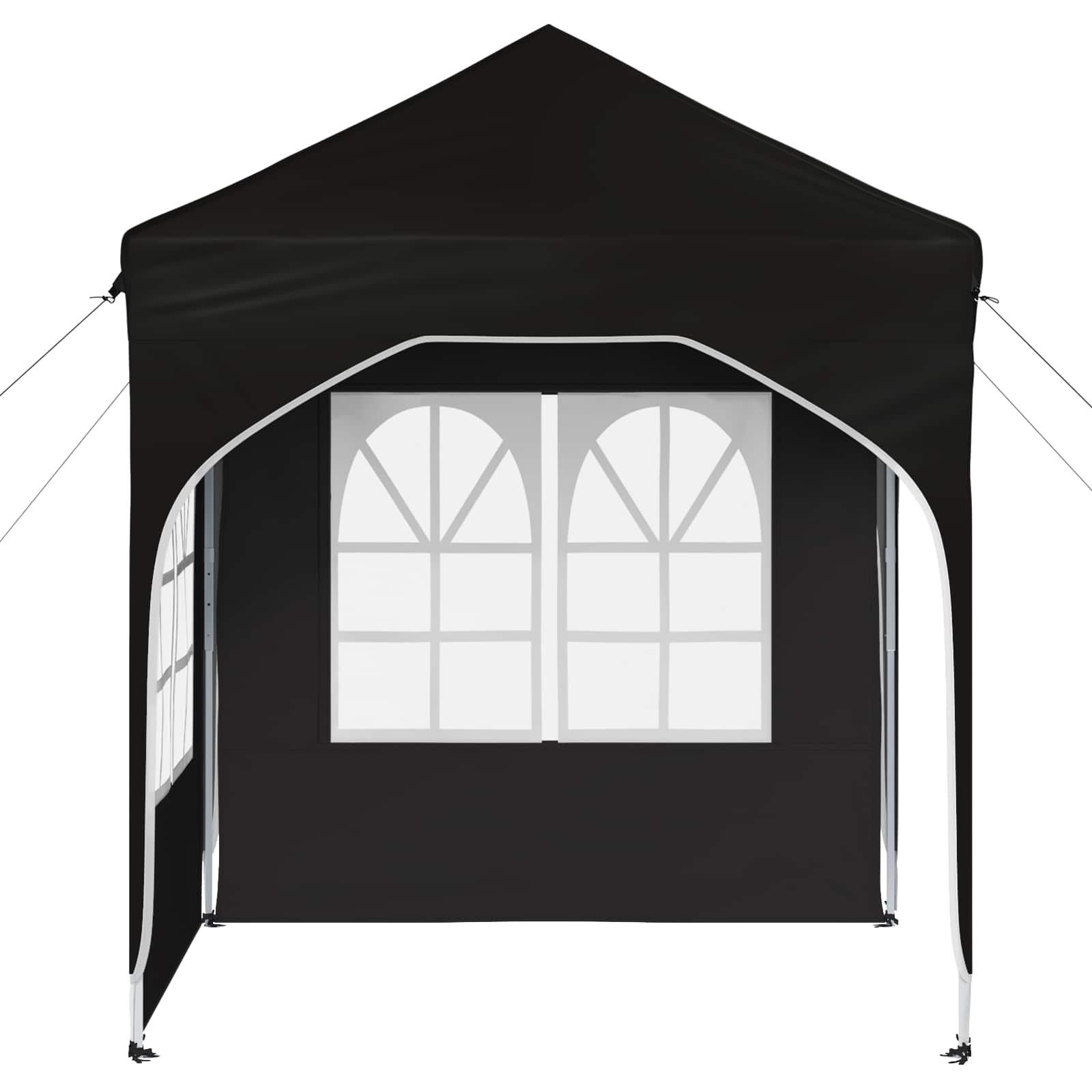 Pop-up Partyzelt 192 x 192 x 245 cm Schwarz