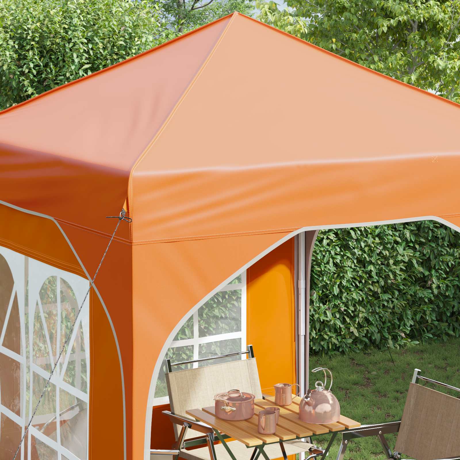 Pop-up Partyzelt 192 x 192 x 245 cm Orange