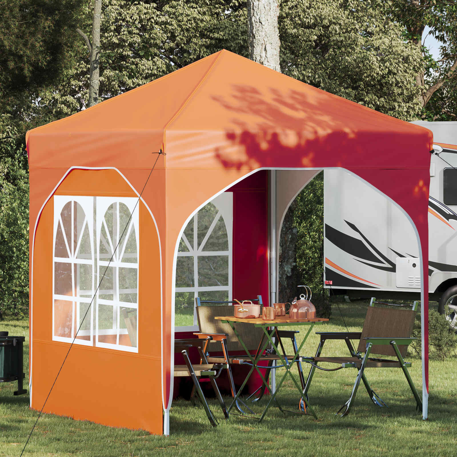 Pop-up Partyzelt 192 x 192 x 245 cm Orange