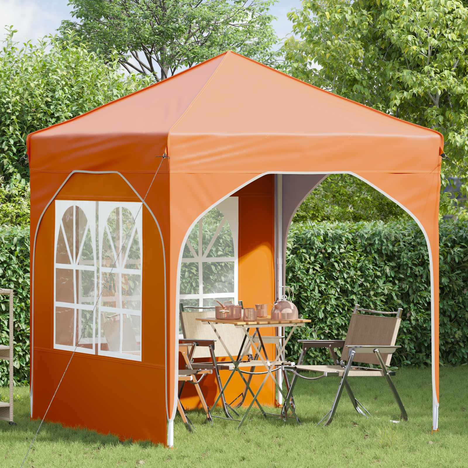Pop-up Partyzelt 192 x 192 x 245 cm Orange