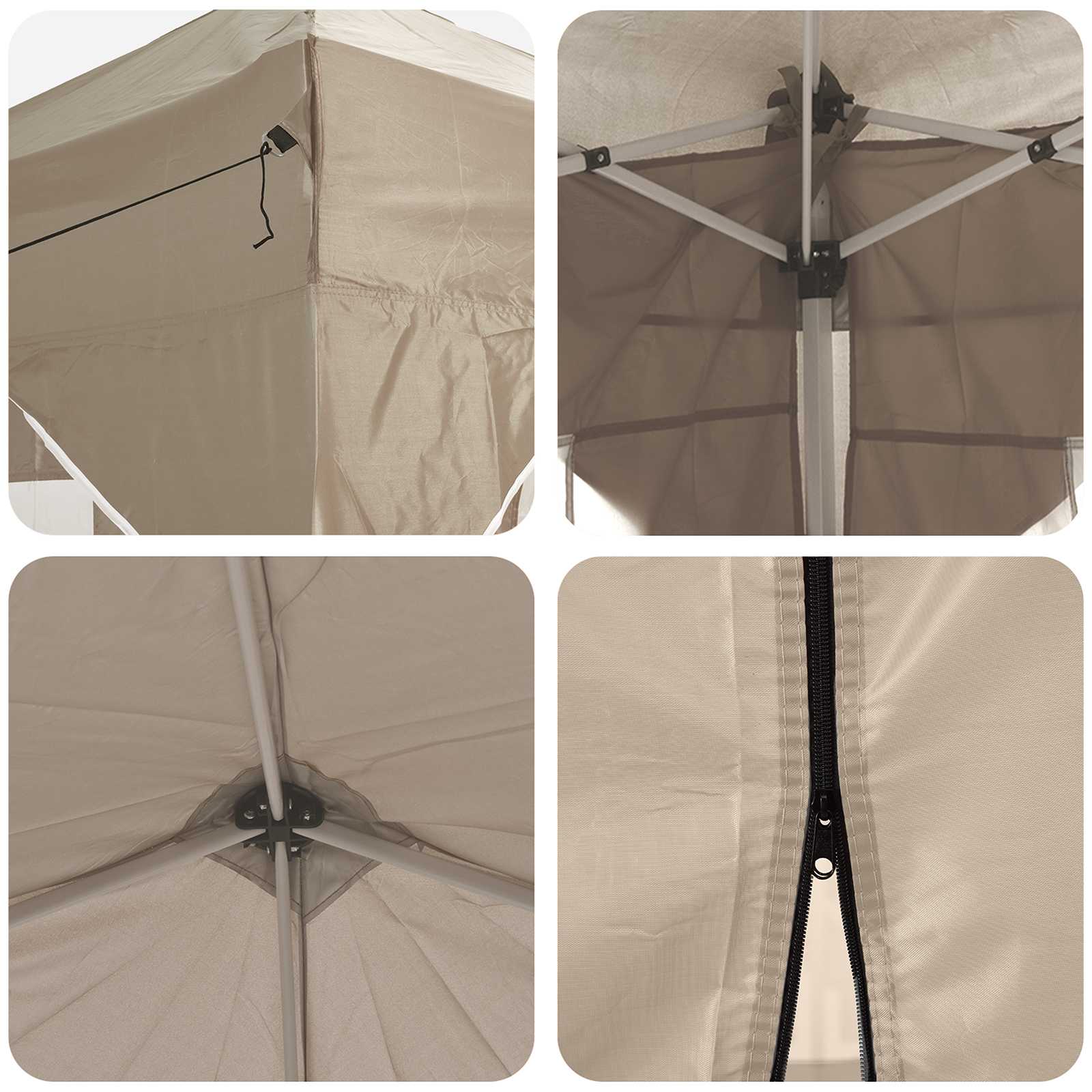 Pop-up Partyzelt 192 x 192 x 245 cm Creme