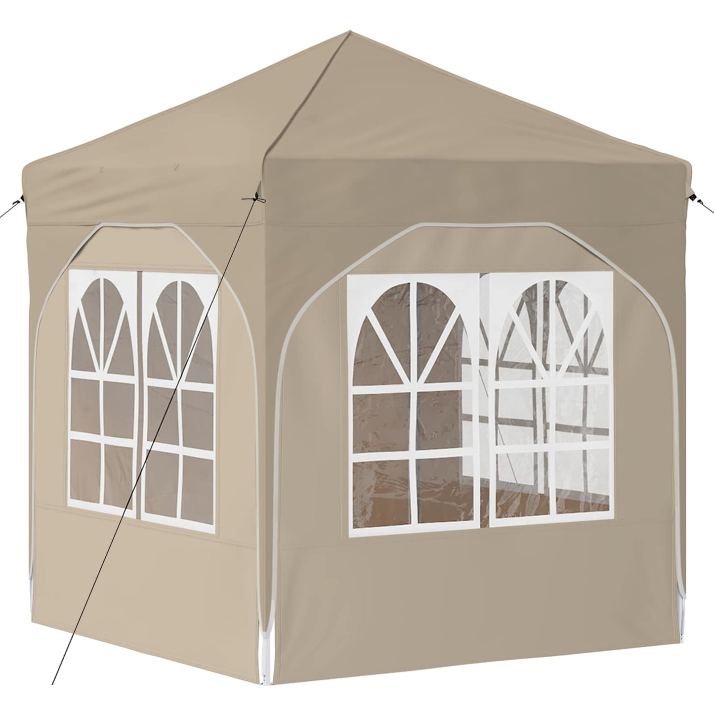 Pop-up Partyzelt 192 x 192 x 245 cm Creme