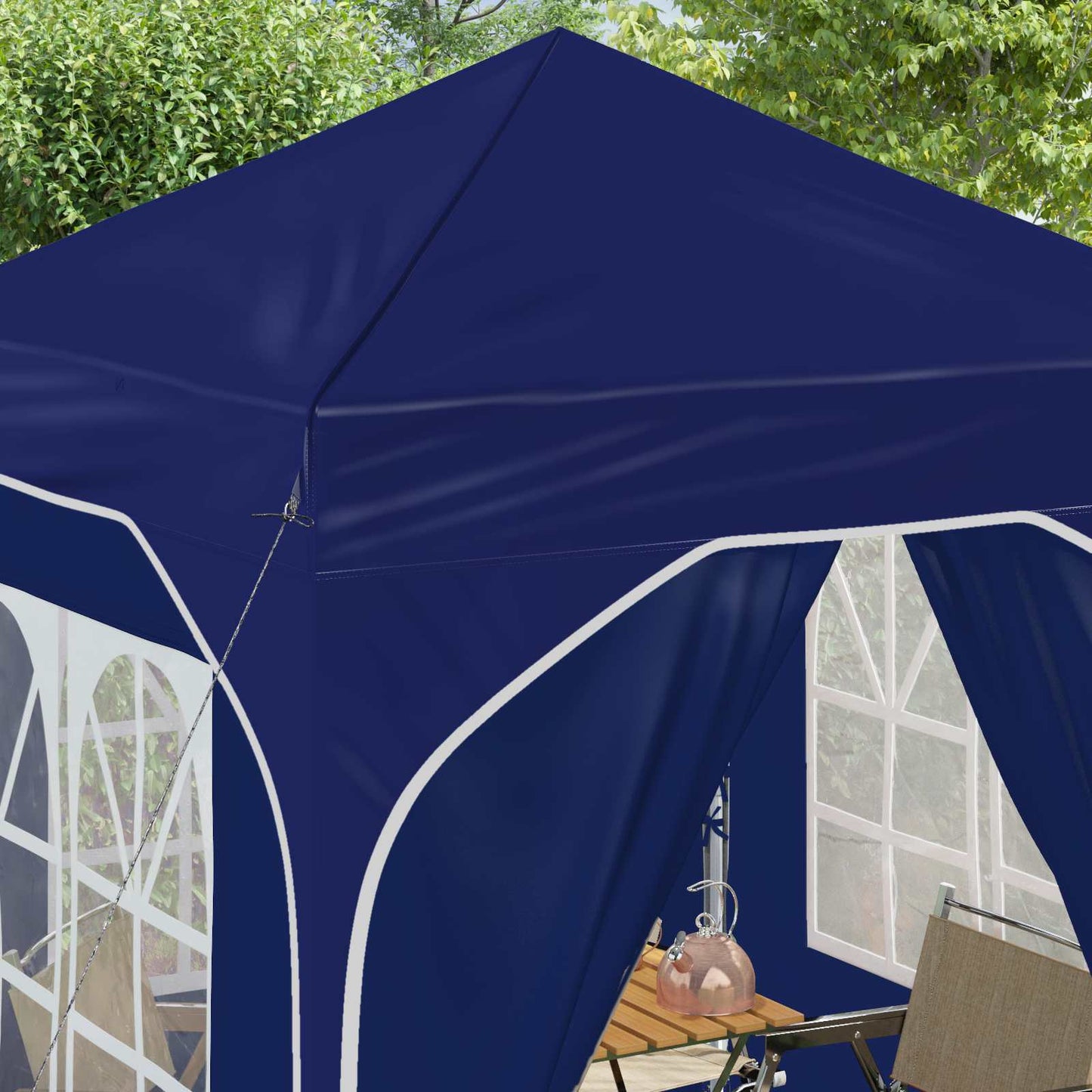 Pop-up Partyzelt 192 x 192 x 245 cm Blau
