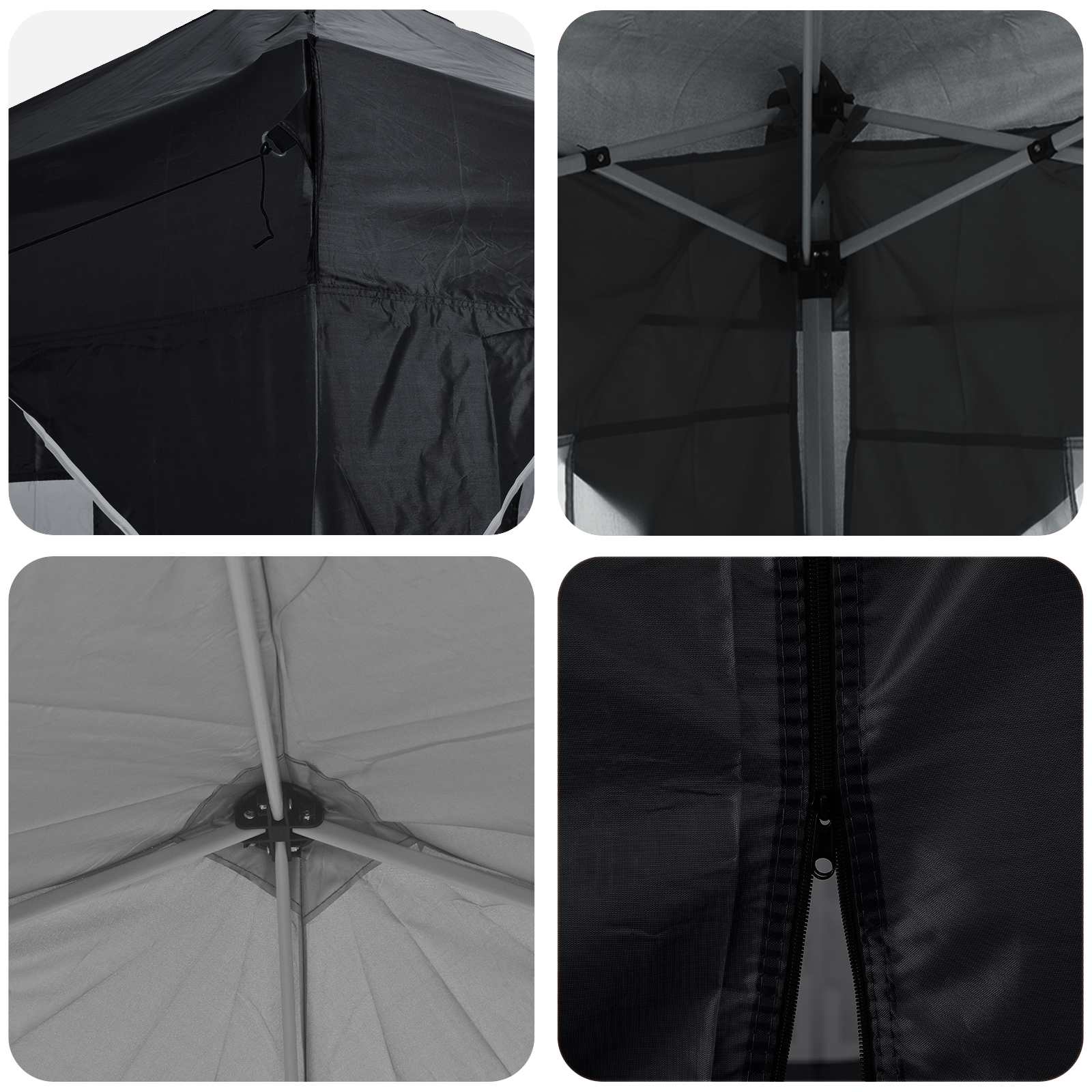 Pop-up Partyzelt 192 x 192 x 245 cm Antrazit