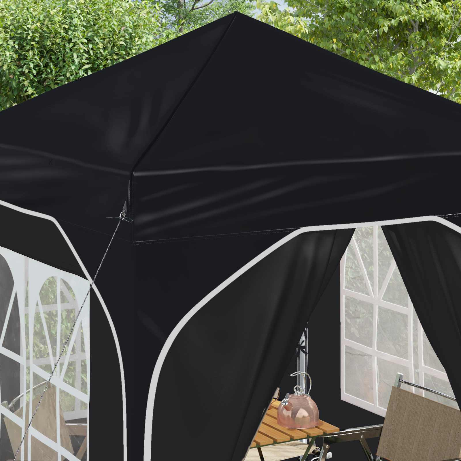 Pop-up Partyzelt 192 x 192 x 245 cm Antrazit